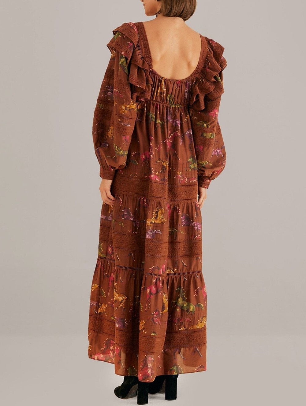 Farm Rio Dotted Horses Maxi Dress - Picture 2 of 7